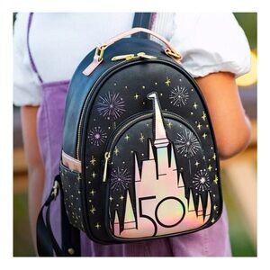 Walt Disney World Loungefly Grand Finale 50th Anniversary Mini Backpack - NWT